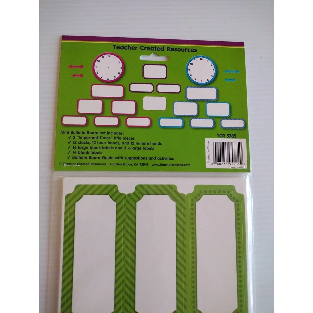 Teacher Created Resources Important Times Mini Bulletin Board 71 PCs On 8 Panels